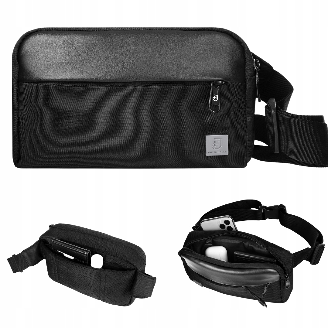 James Hawk Hip Bag Black Hip Kidney