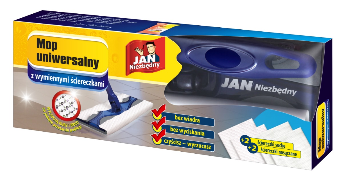 Jan potrebný mop + vymeniteľné handry