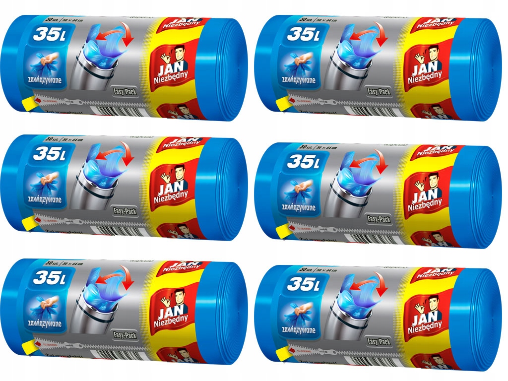 Jan Essential Easy Pack 35L Sacks Blue180 PCS