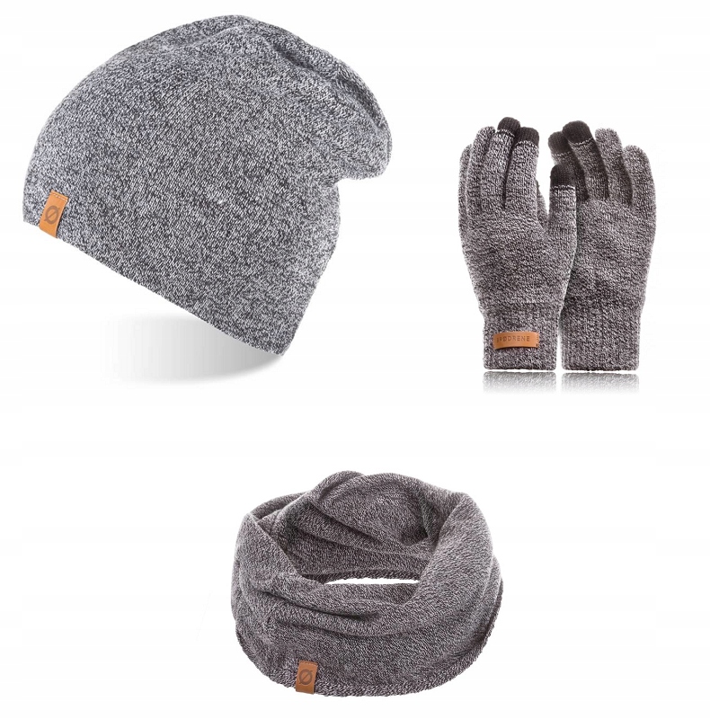 Sada klobúkov, komín (golf), rukavice brødrene B CZ4/K3/R1 Gray