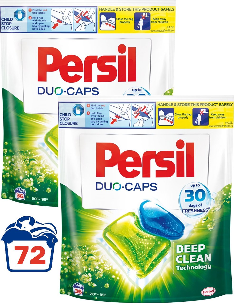 Pracie kapsuly a tablety - Persil Duo Caps Uniwesal umývanie kapsúl. 72