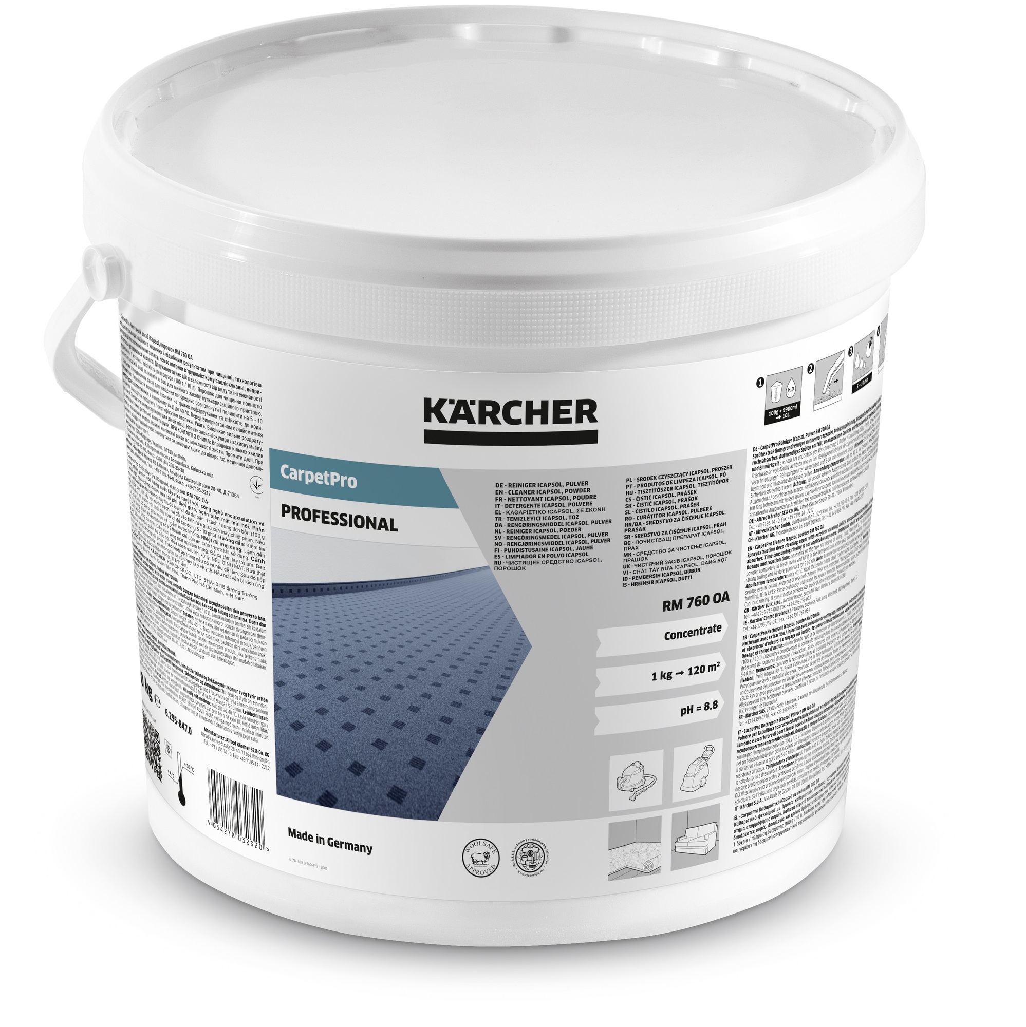 Prací prášok - Karcher RM 760 Koberec PRO 5KG Koberca prášok