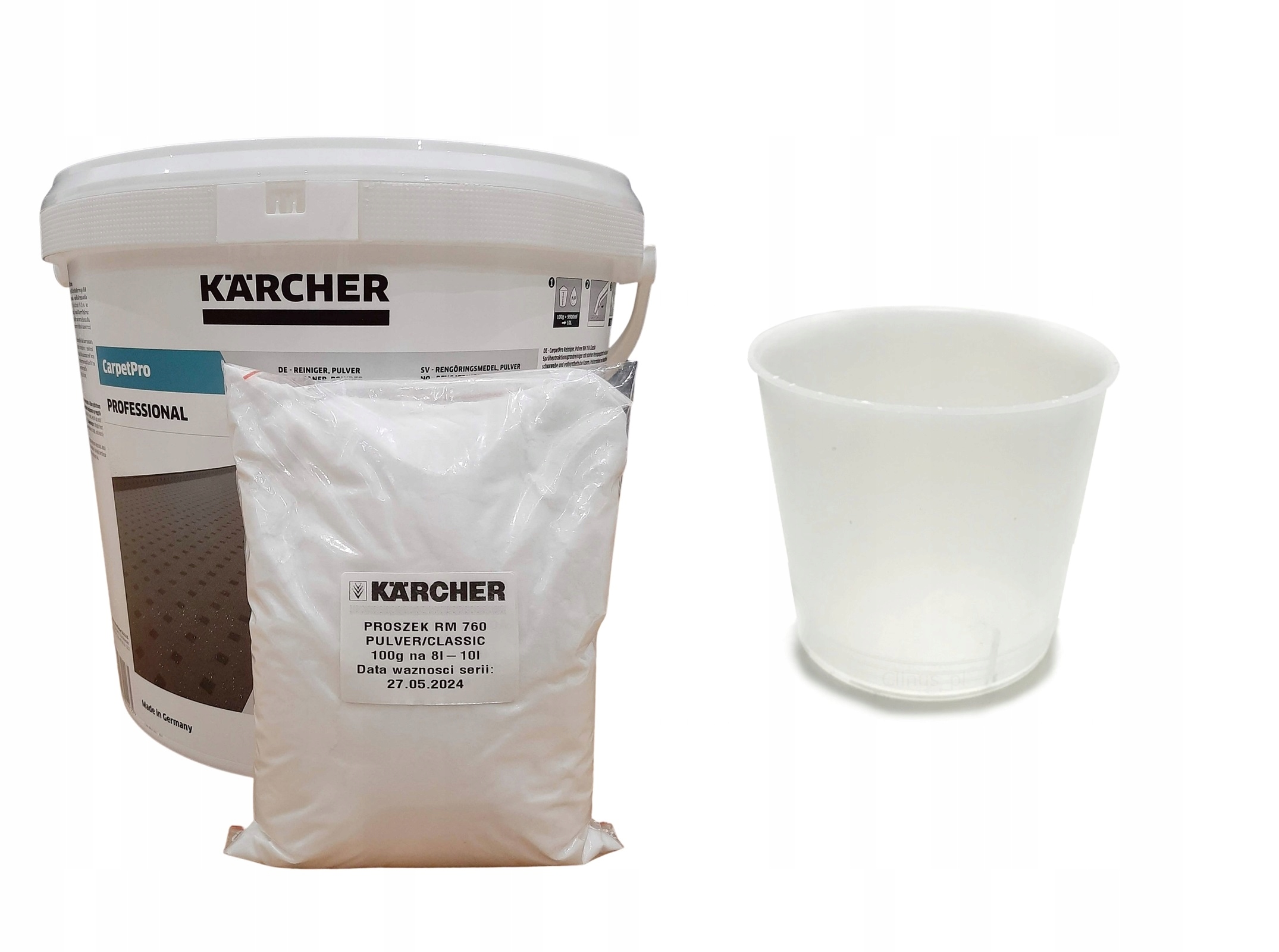 Prací  prášok - Karchový prášok KARCHER RM760 a 2 kg čalúnenia