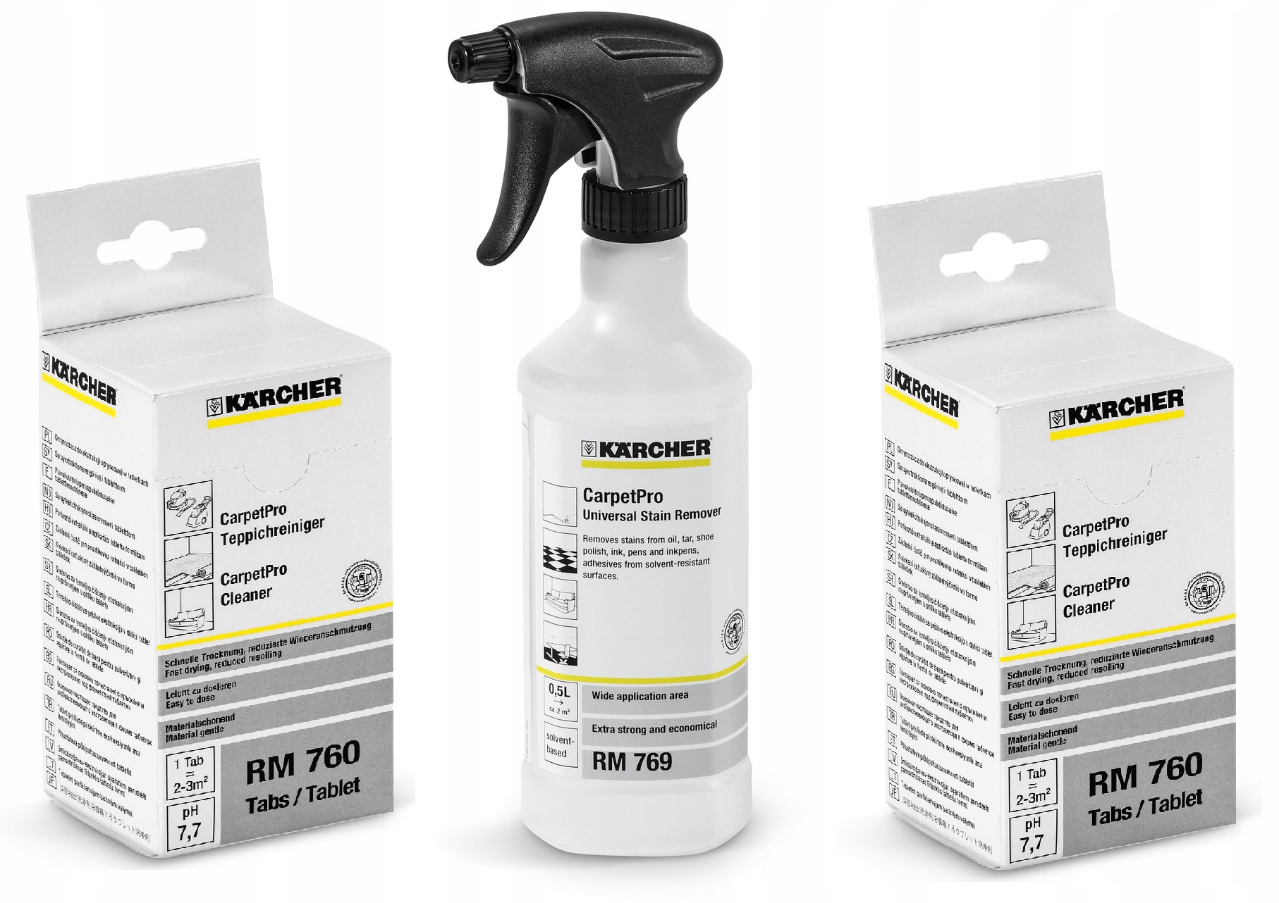 Prací  prášok - KARCHER RM760 Pracie tablety RM769 Pripomienka