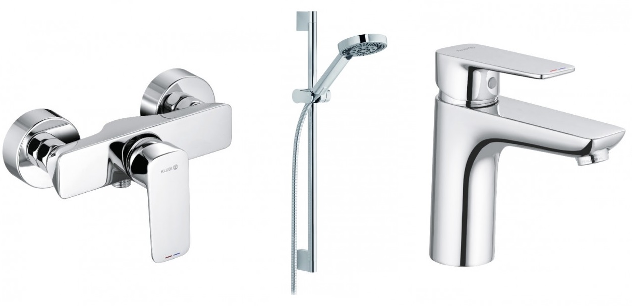 Kludi Pure & Style Spray Washbasin Set