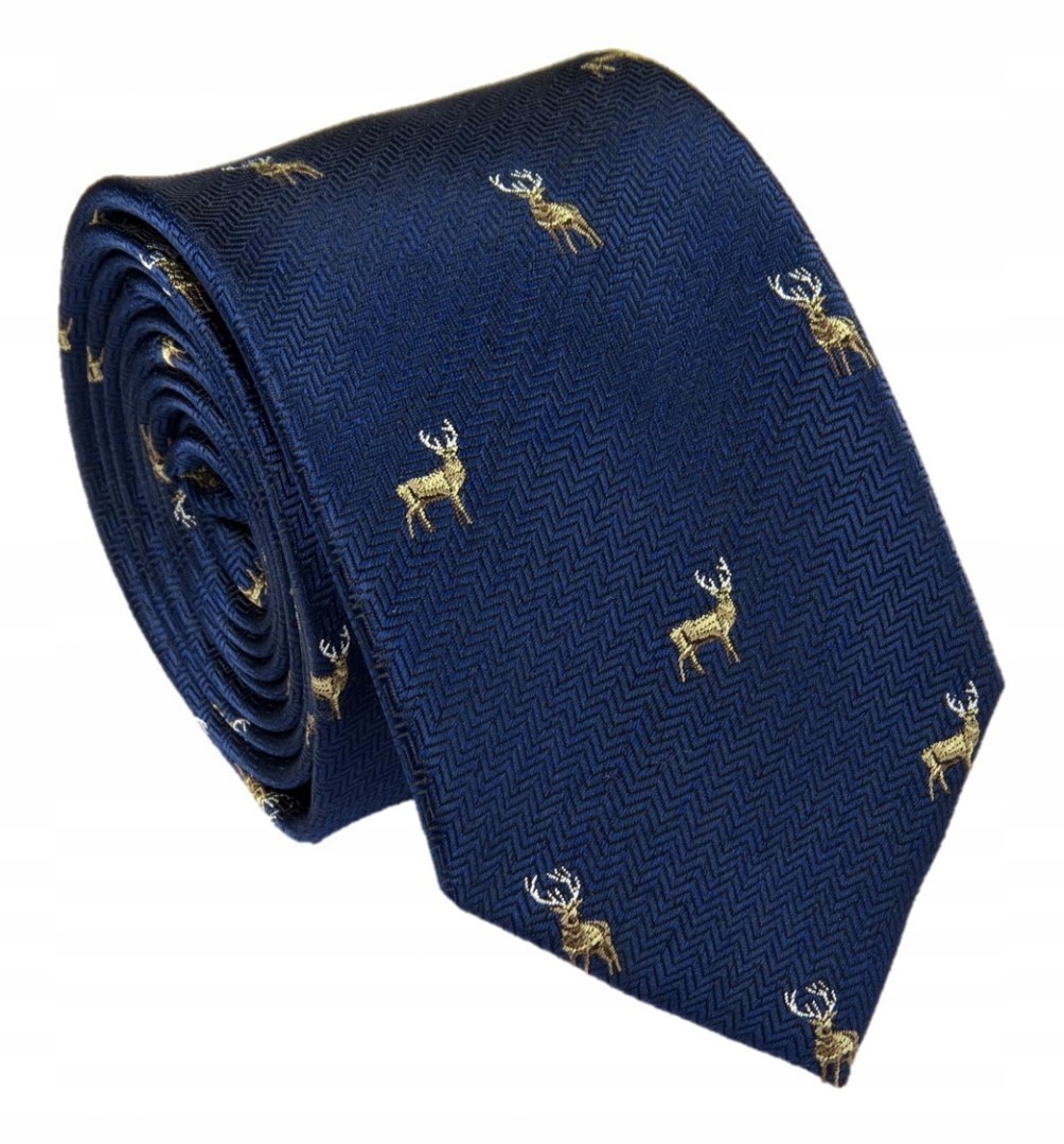 KM-094 NAVY MODRÁ TIE JELEń LUMA MILANOWEK