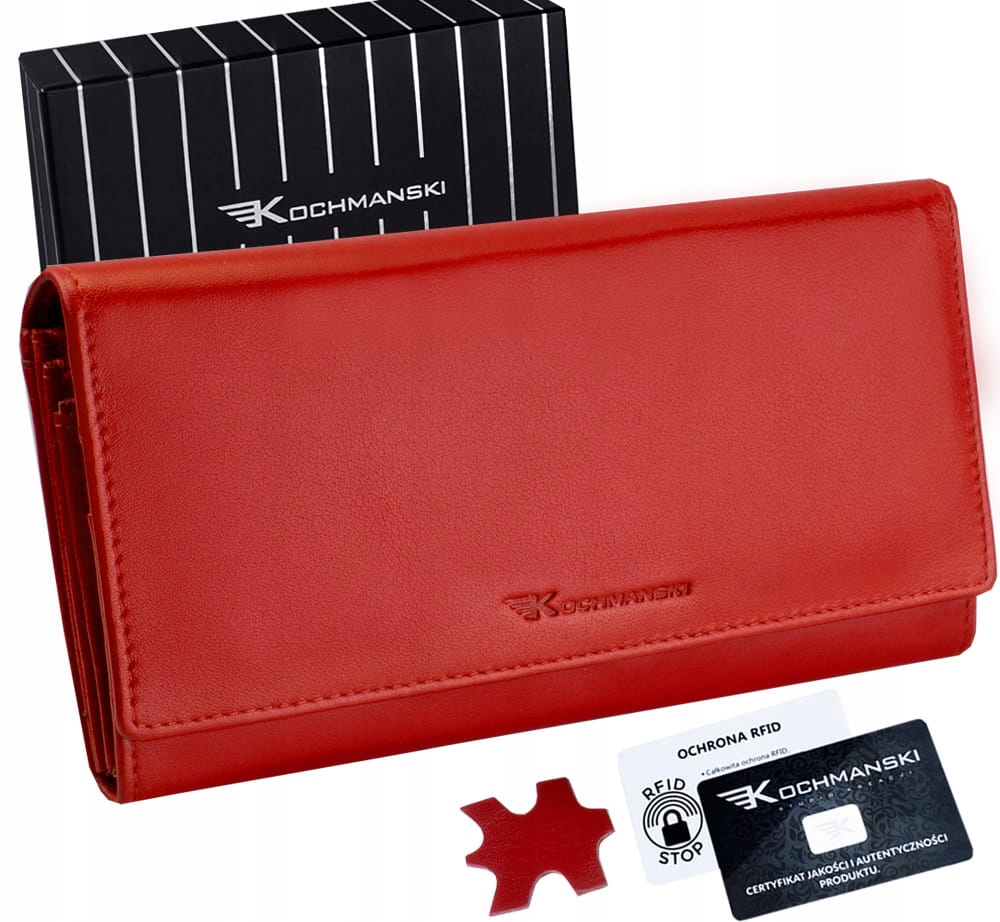 Peňaženka - Kochmanski peňaženka Prírodná koža Red K -861 - Dámsky produkt