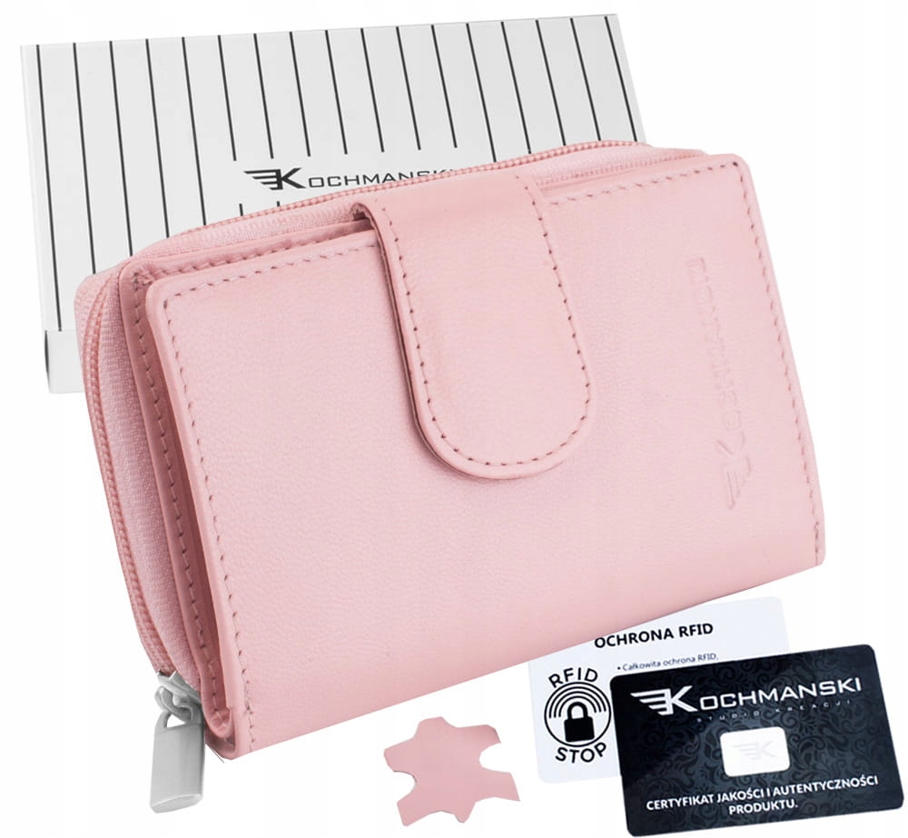 Peňaženka - Kochmanski ružová kožená ružová koža K -76115 - Dámsky produkt