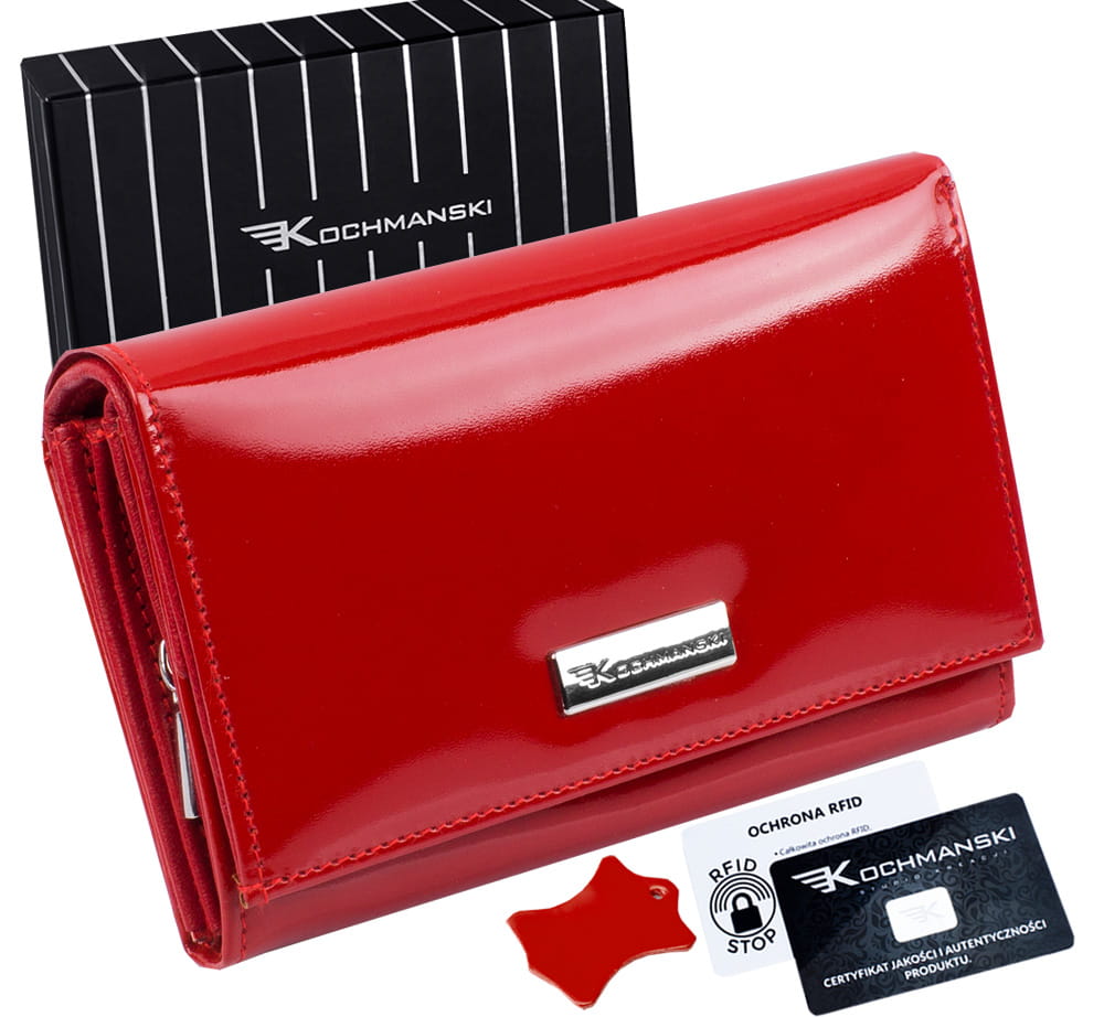 Peňaženka - Kochmanski peňaženka Prírodná koža Red K -857 - Dámsky produkt