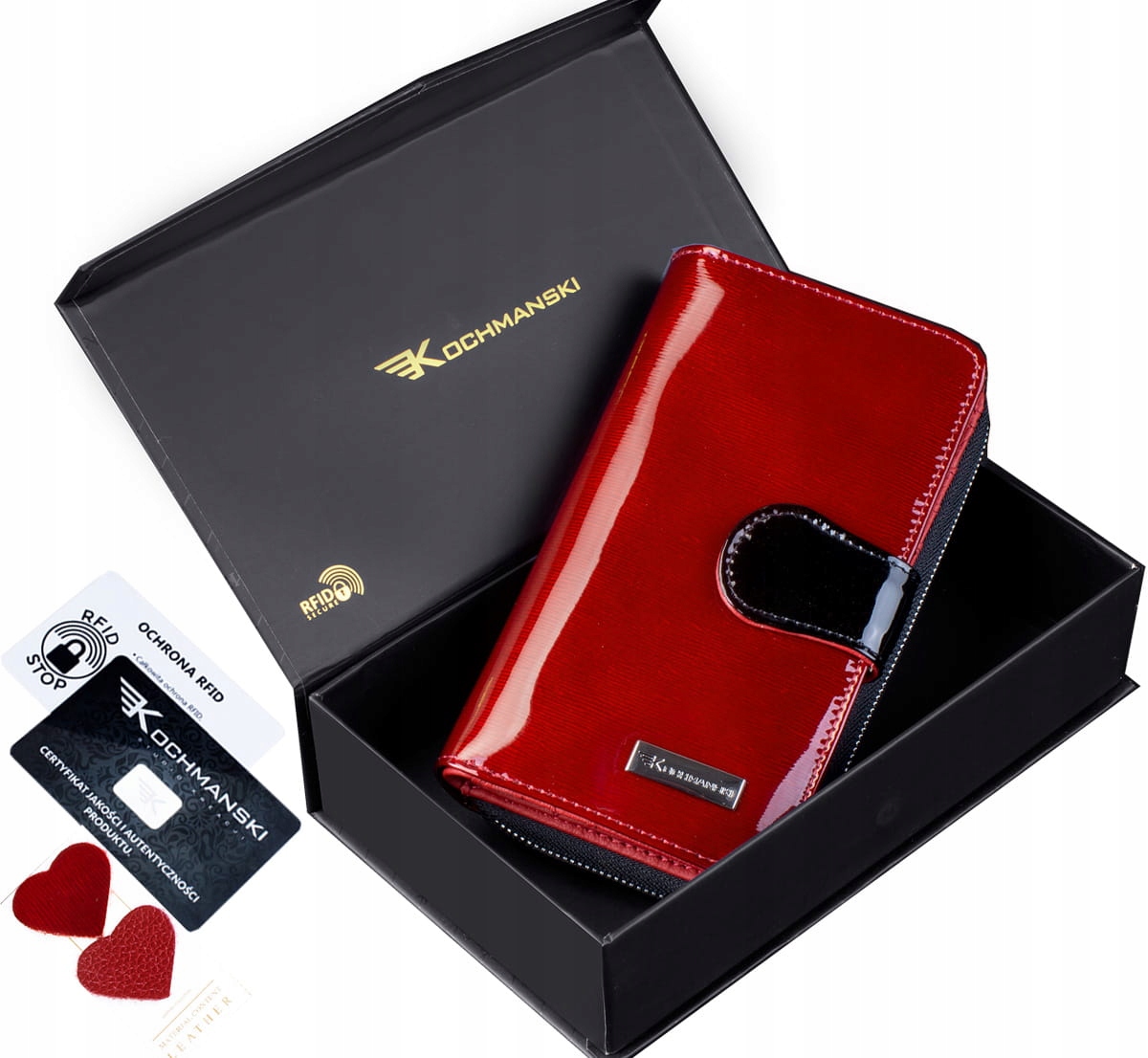 Peňaženka - Kochmanski peňaženka Prírodná koža červená K -76116 - Dámsky produkt