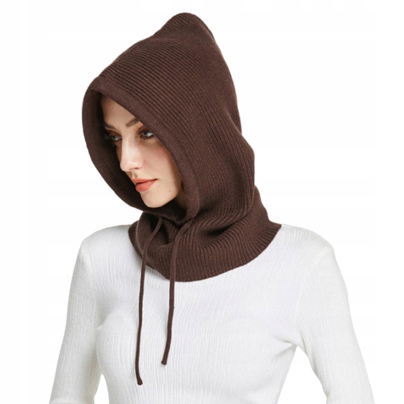 Dámska kašmír Balaclava Brown
