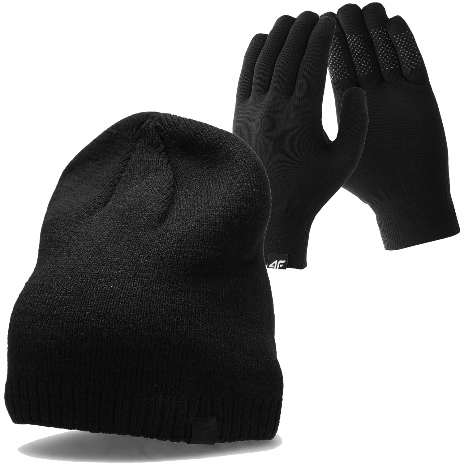 Sada čiapky, 4f rukavice Jeseň/zima l/xl čierna