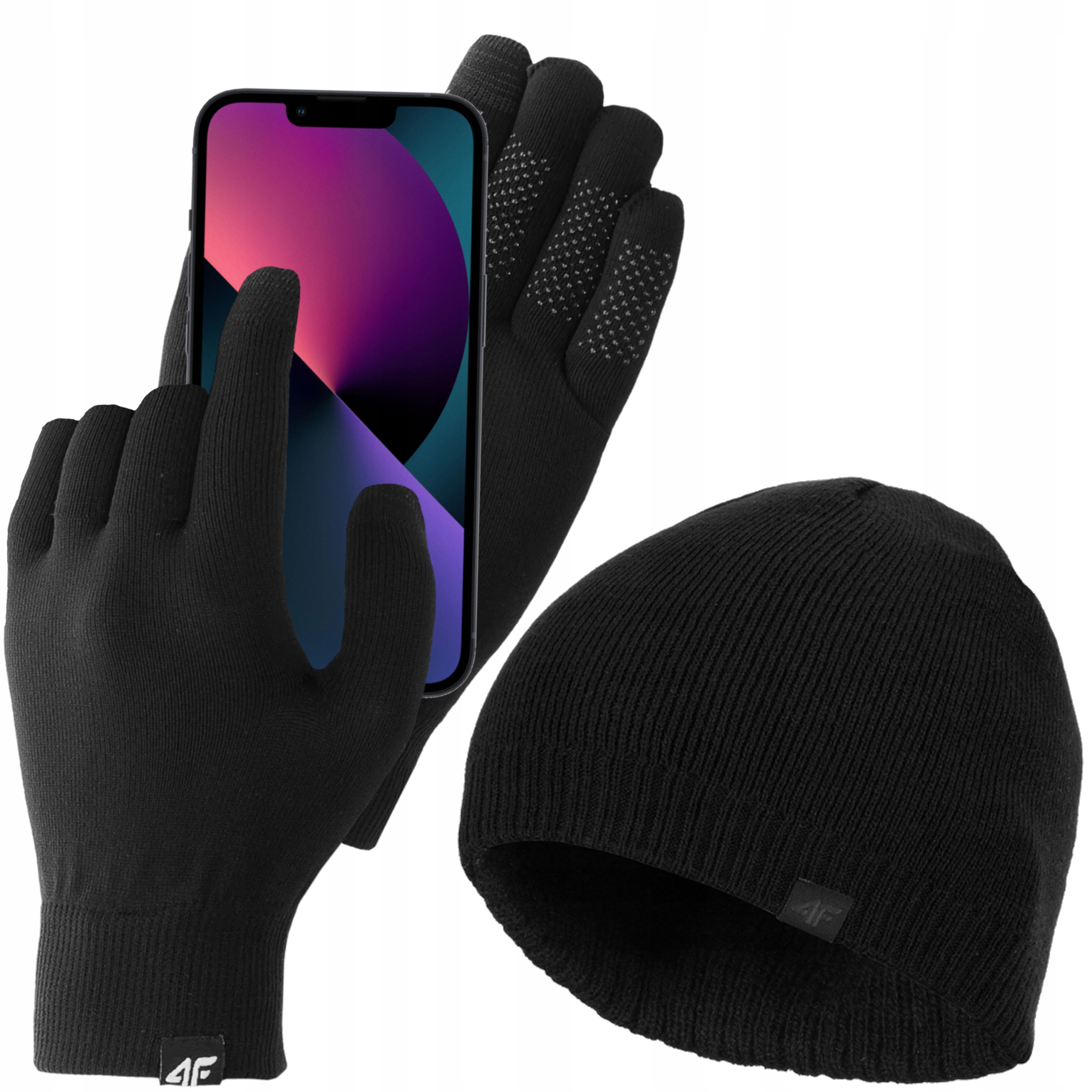 Zimná čiapka čiapka 4f čierna l/xl
