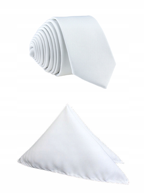 Úzka kravata Tissino Polyester biela