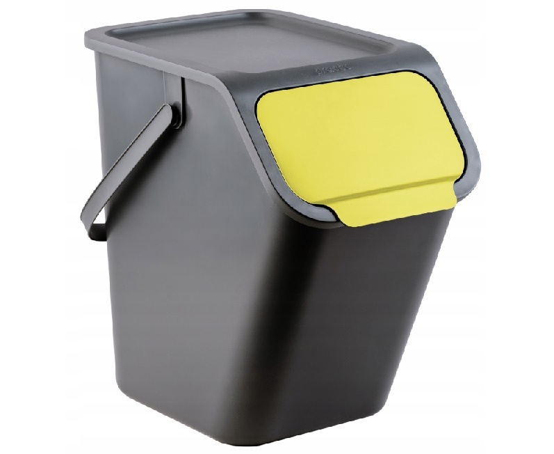 Segregačný kôš binického odpadu 25 l Čierny plast