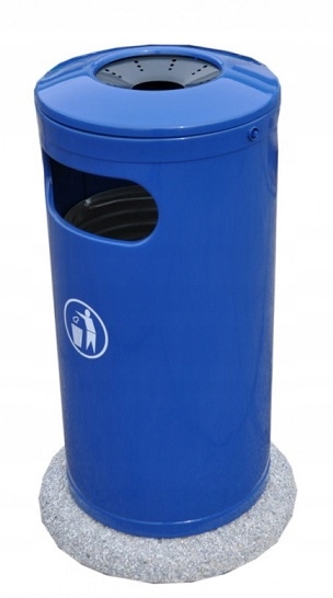 STREET odpadkový kôš 50L s betónovým podstavcom