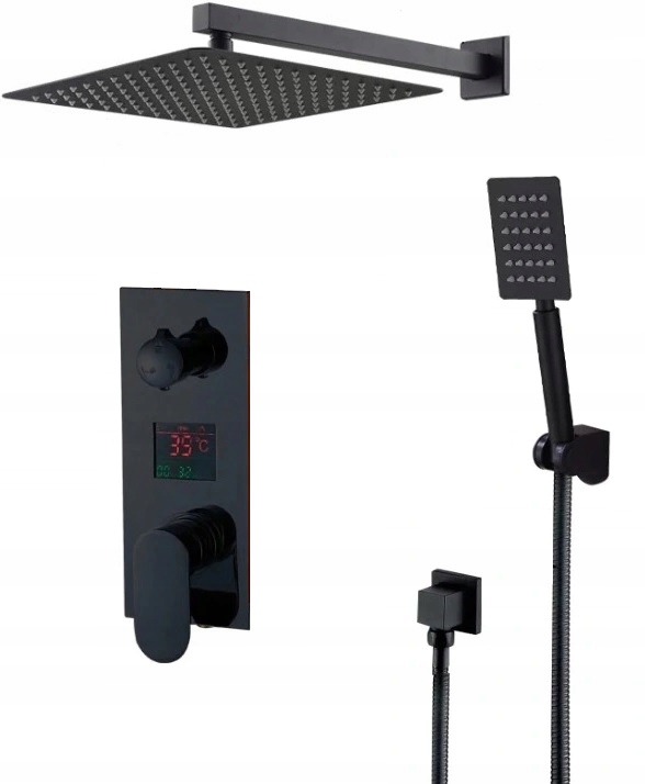 Čierna rohož LCD kúpeľ