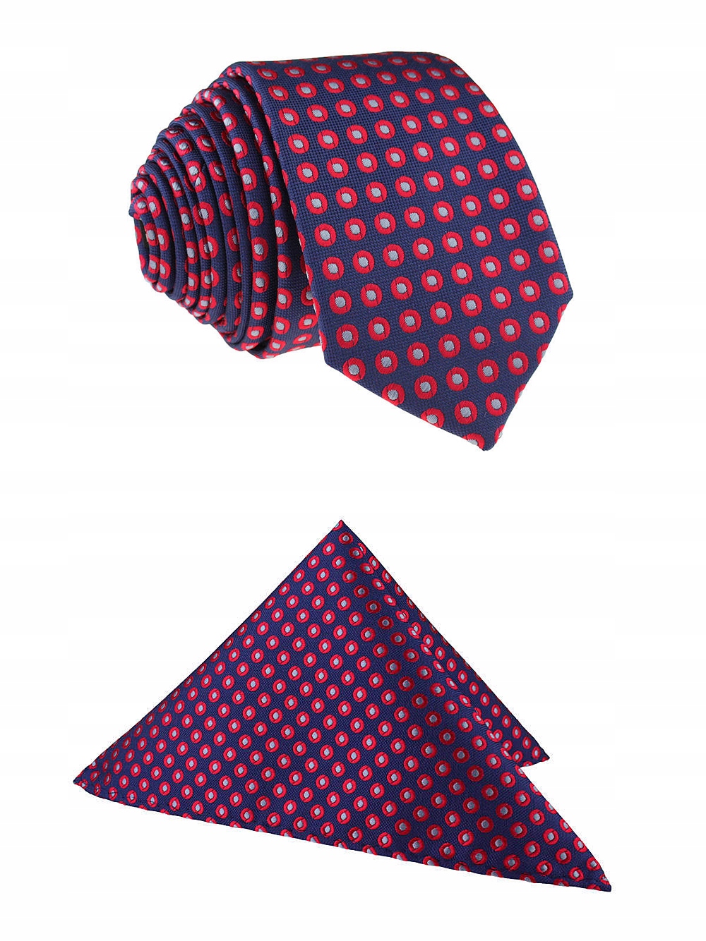 Úzka kravata Tissino Polyester červená, námornícka modrá, šedá