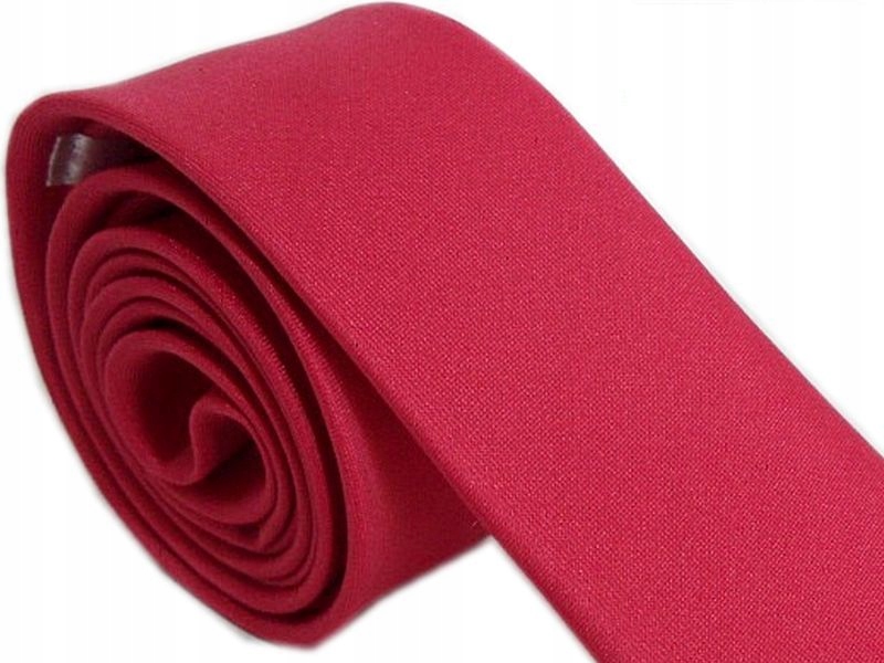 Pánska kravata, sleď štíhly ružový hladký polyester