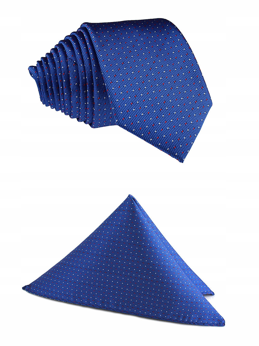 Úzka kravata Tissino Polyester Biela, červená, modrá