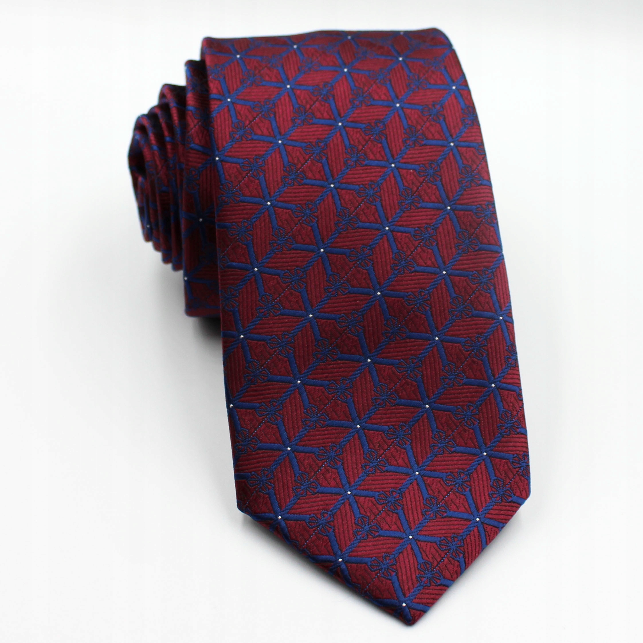 Jacquard kravata s vínovou vzorom