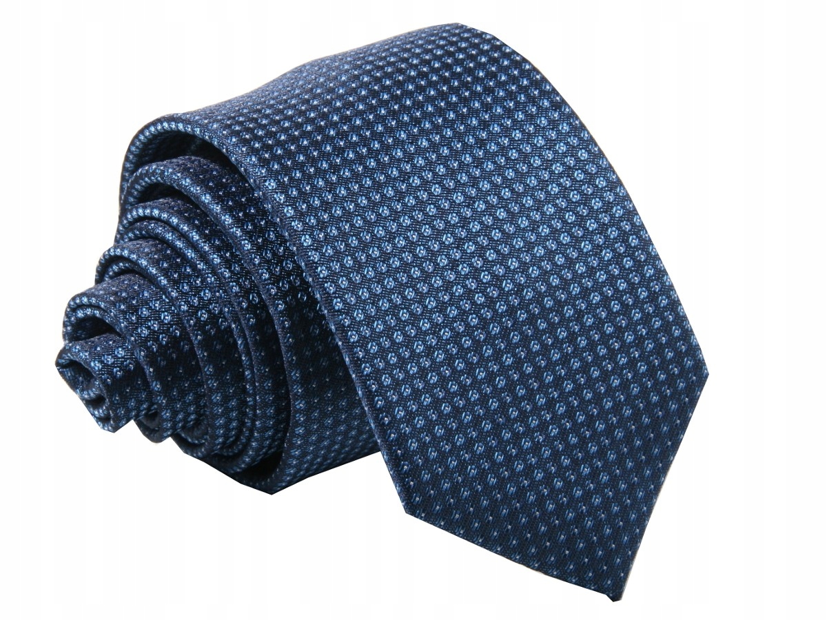 Jacquard TIE-NAVY BLUE DOTS [2297]