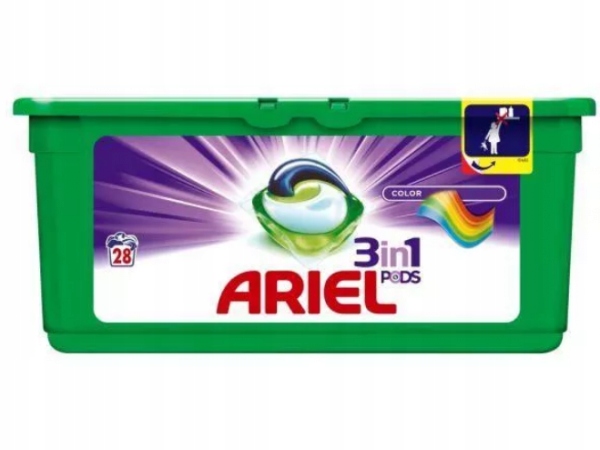 Pracie kapsuly a tablety - Pracie kapsule ARIEL PODS Color 3v1 28 ks.