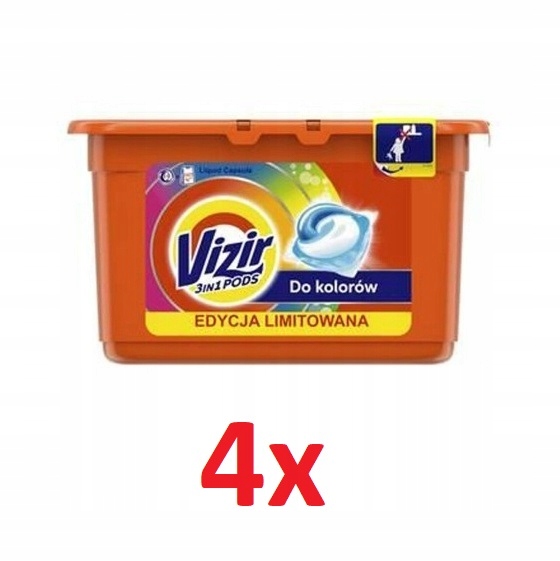 Pracie kapsuly a tablety - Pranie kapsuly VIZIR 3IN1 PODS COLOR - 44 ks