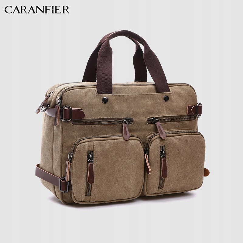 Khaki Caranfier Men's Business Folder Twow Canvas
