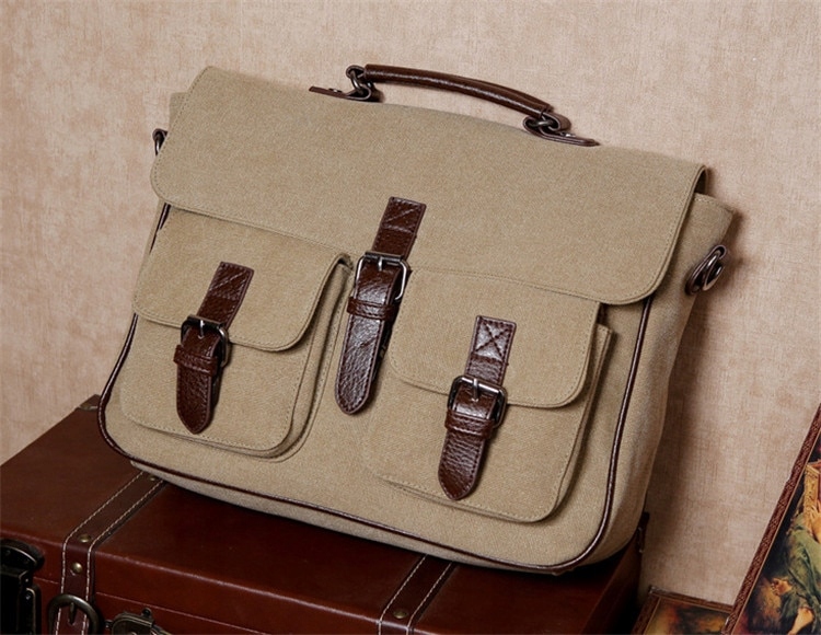 Khaki Business Bag Portfólio Pánska taška