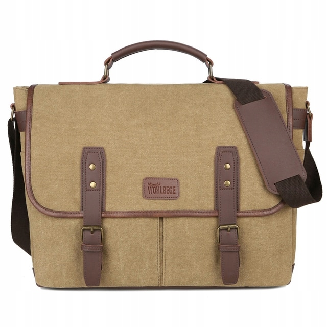 Khaki vintage muži aktivity plátna 14 palcov vrecká