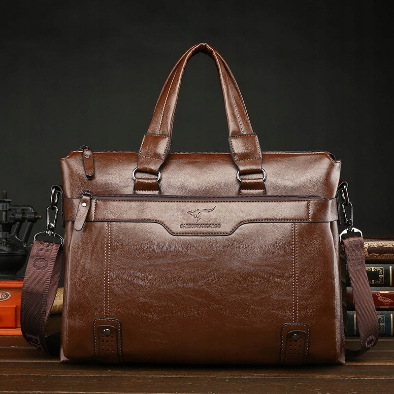 Khaki Weysfor Nový kufrík Men's Business Bag Pu
