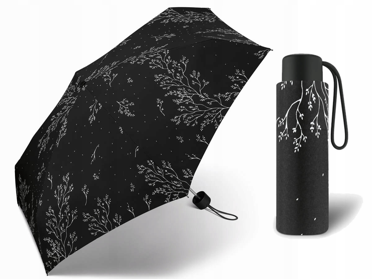 Dáždniky - Manuálny dáždnik, skladanie, s Pierre Cardin White, Black Cover