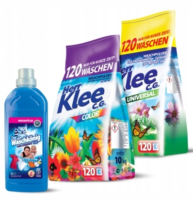 Prací  prášok - Klee Color Universal Powder 2 x 10kg + kvapalina 1L DE
