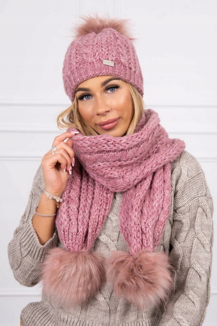 Nastavte čiapku, módne K199 Pink Scarf