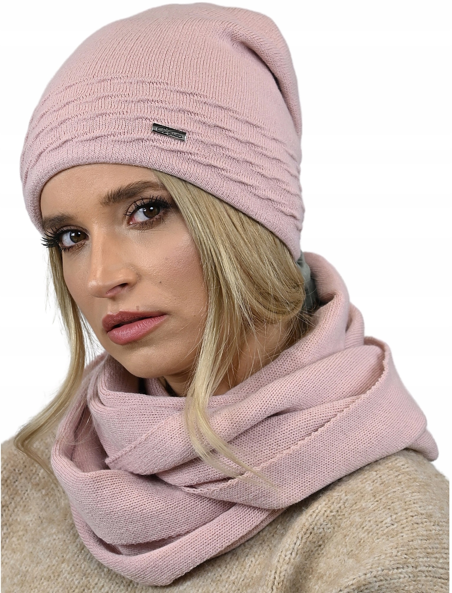Set Cap, Chimney (Golf) Aluru jesenná zima Nový štýlový klobúk Dámsky klobúk na Fleece + šál
