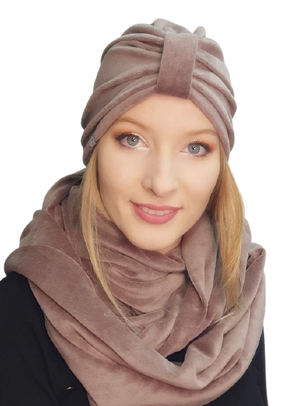 Béžový klobúkový set (rolák) Eva Design