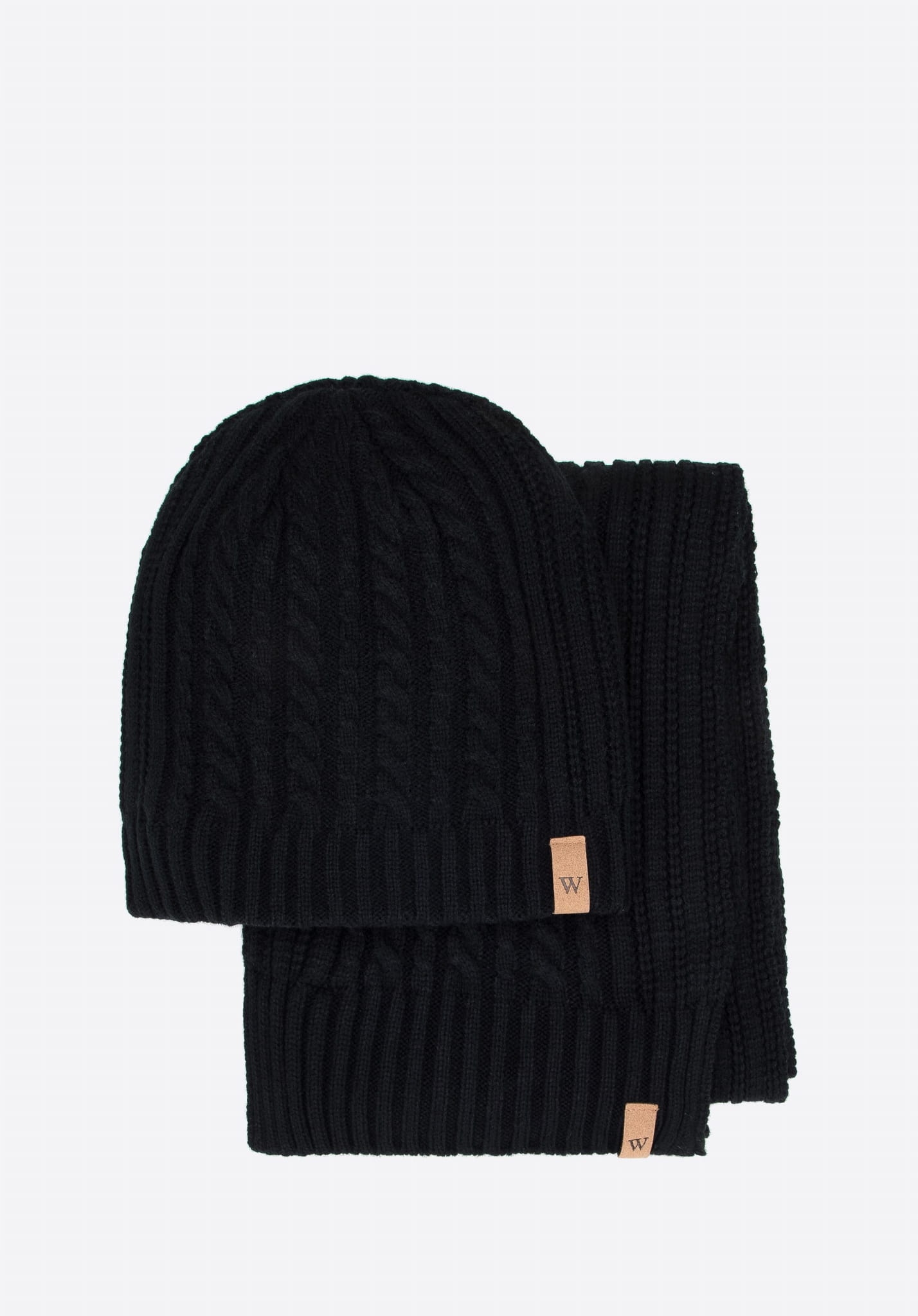 Sada čiapky, Wittchen Scarf 95-SF-005-1 čierna