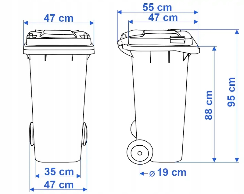 Sada nádob na odpad - 120l žltá