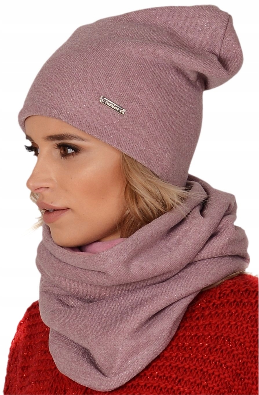 Sada čiapky, komín (golf) Aluro Pink