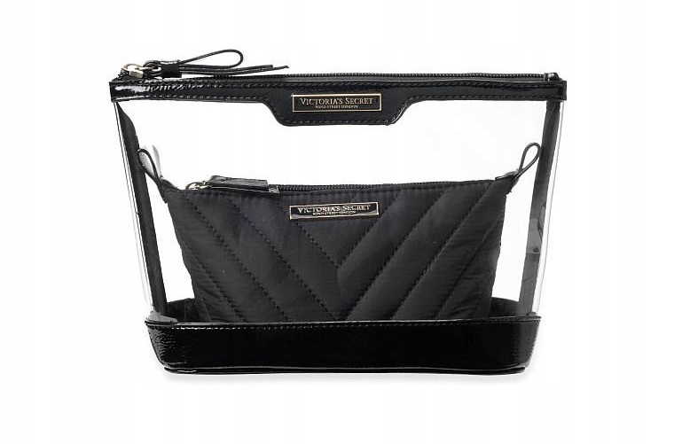 Kozmetička Viktória Secret Beauty Bag Duo bezfarebná, čierna