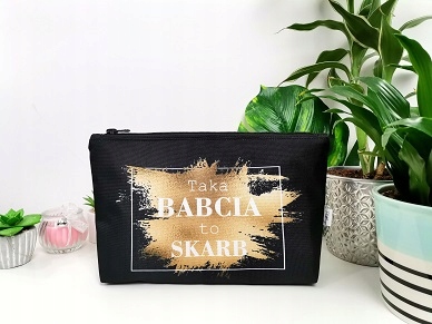 Kozmetička Tula & Bags čierny kozmetičko, zlatý