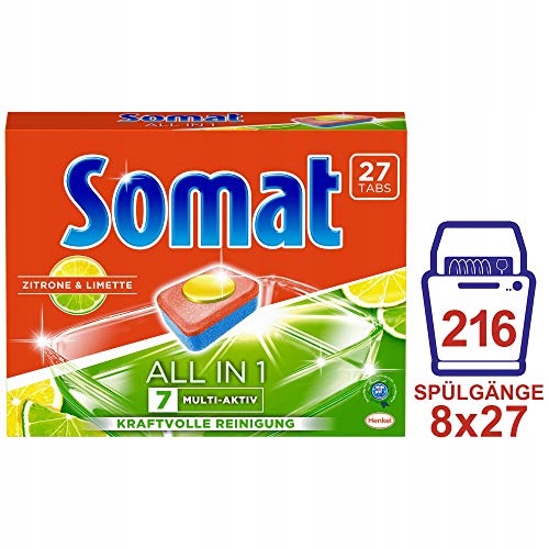 Kocky do umývačky riadu Somat 7v1 216 kusov Vápno