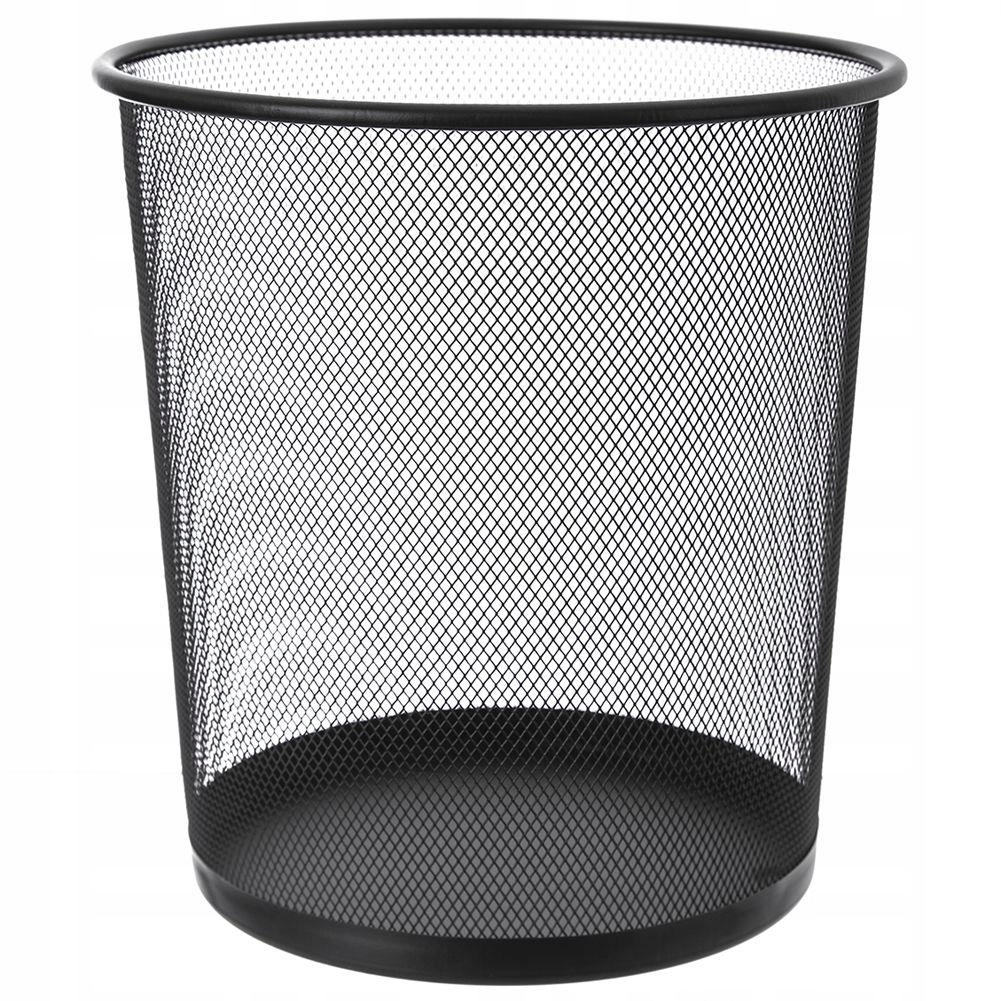 Black Metal Office Basket pre odpadky z odpadu