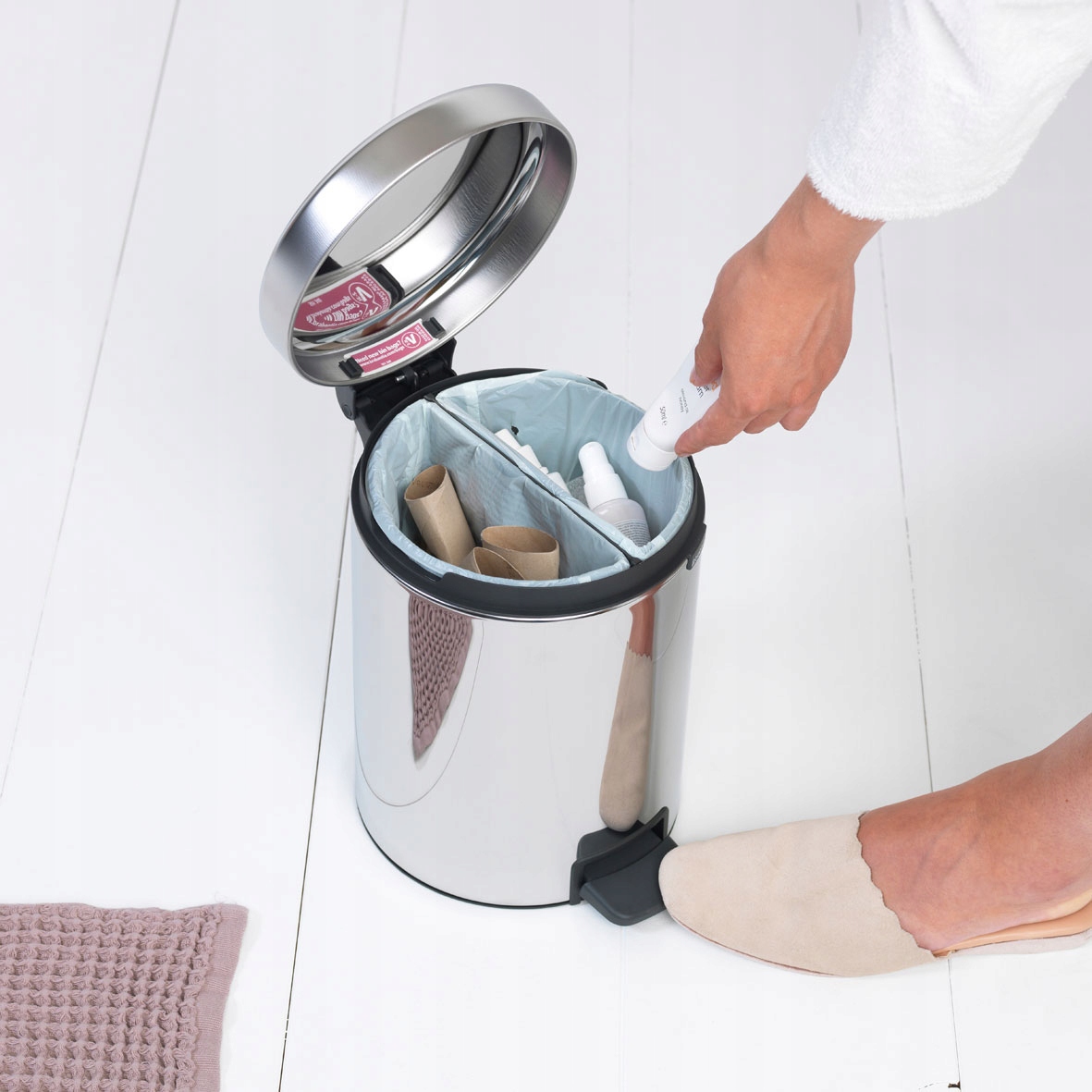 Brabantia Basket of Pedal Newicon 2+2 l Stal