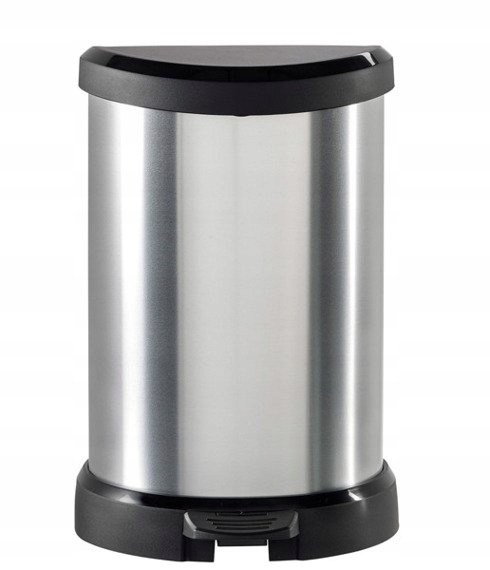 Zlušný metalický kôš 20 l pre odpadky s pedálom