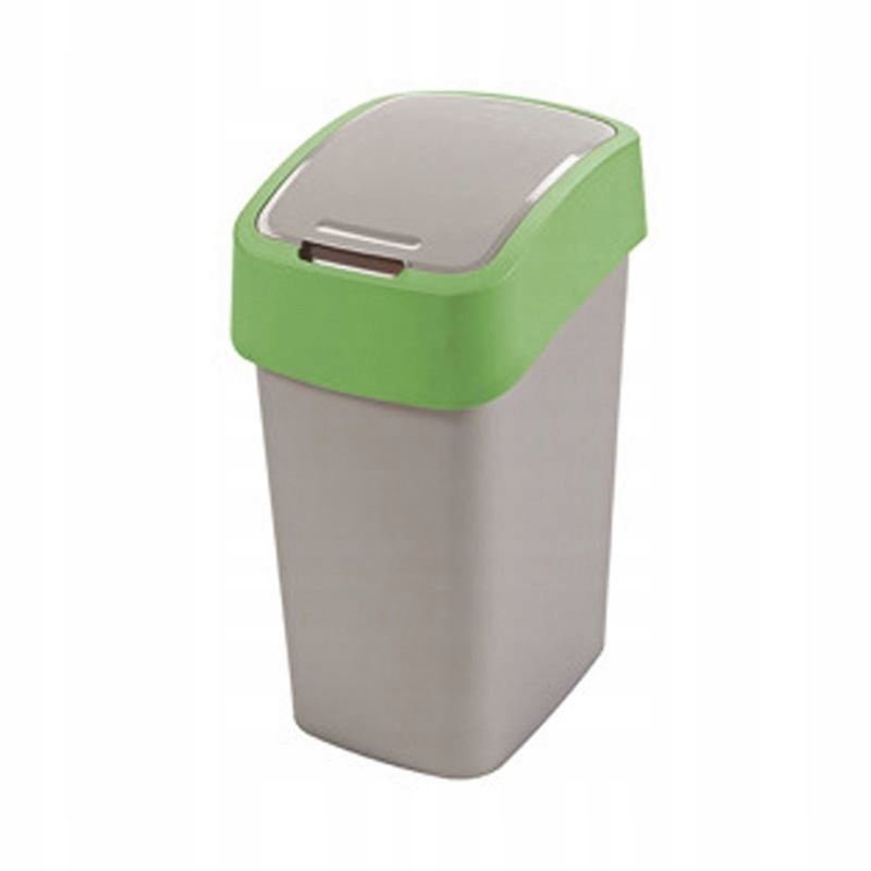 Kôš na odpadky 10l flip bin striebro-zelené