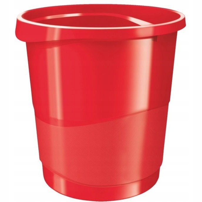 Esselte European Vivida 14L Red Trash Bin