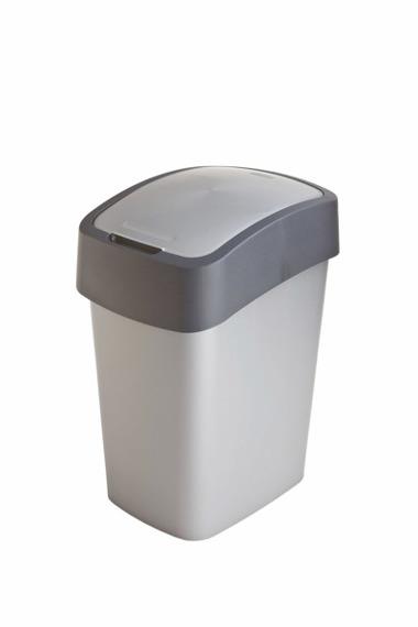 Kombekový kôš 50 l Striebro/zelená