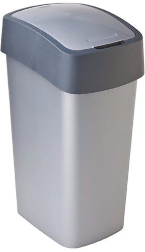 Kombekový kôš na odpadky 25 l Curver Silver/šedá